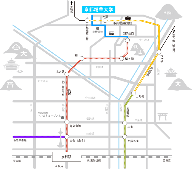 京都精華大学の地図